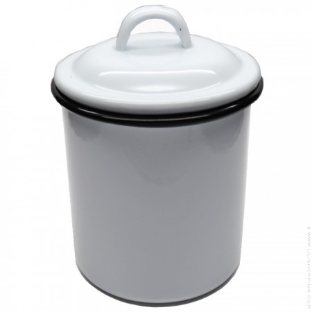 Pot à sel émail blanc