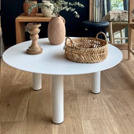 Table basse Bora Bora - fine texture blanche