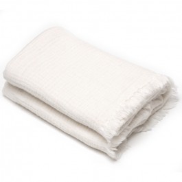 Fouta plaid Kéa neige 95 x 180 cm