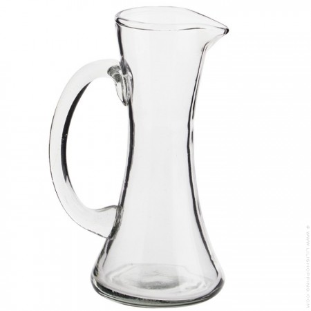 Glass water jug with handle