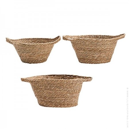 Bougeoir Anit large en laiton antique