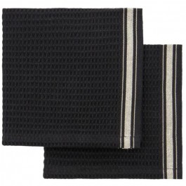 Set of 2 black Bihar kitchen towels