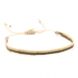 Bracelet Argentinas beige gris or