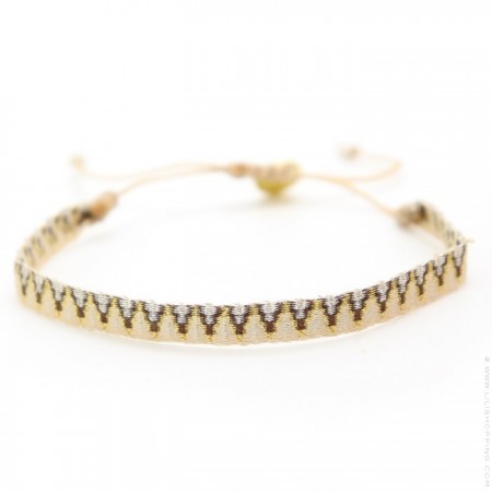 Bracelet Argentinas beige or argent
