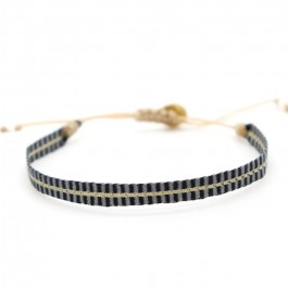 Bracelet Argentinas ardoise et or