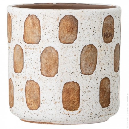 Avo white flower pot