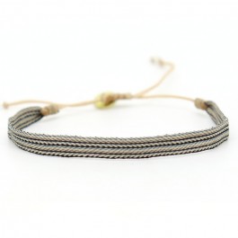 Argentinas  sky, beige and black bracelet