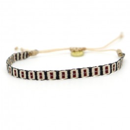 Argentinas burgundy beige and black bracelet