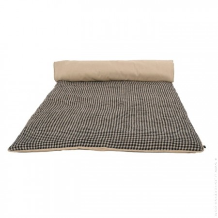 Charcoal piana linen quilt