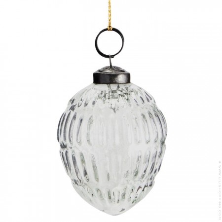 Boule de Noël pomme de pin en verre