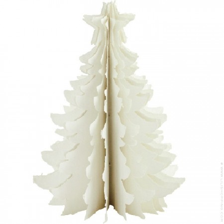 Sapin de Noël en papier à poser XL blanc