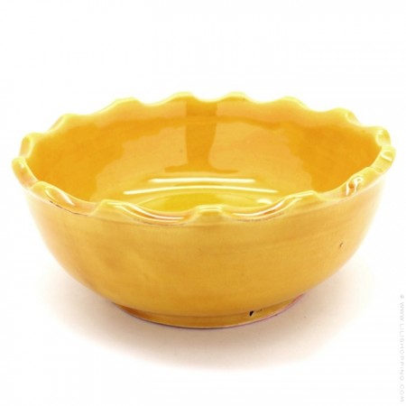 Bol dentelé jaune safran
