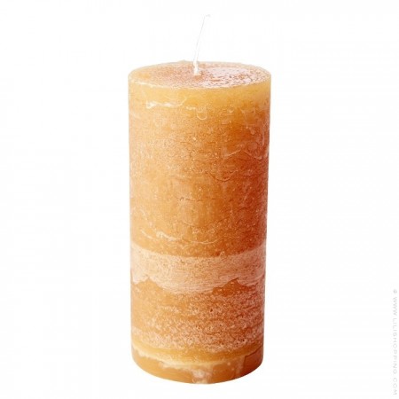 Bougie pilier caramel 15 x 7 cm