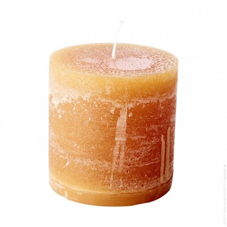 Bougie pilier caramel 10 x 10 cm