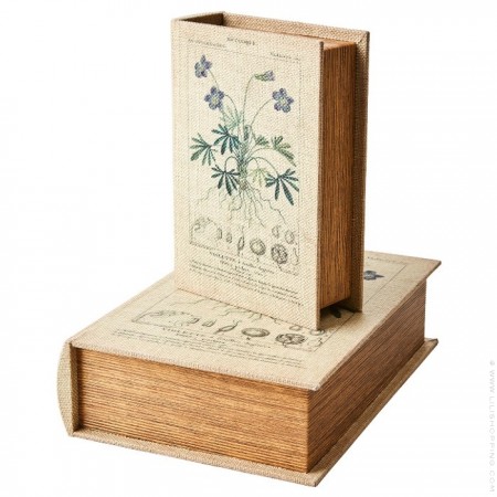 Livre boite à secrets fleurs 27 cm