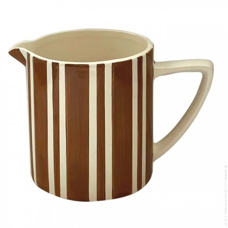 Pichet rayé marron bas