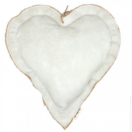 25 cm off white velvet heart