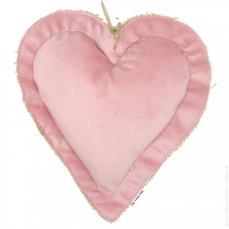 25 cm gold velvet heart