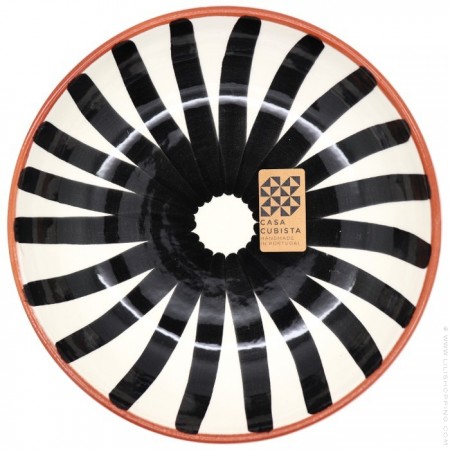 Coupelle motif rayons noirs