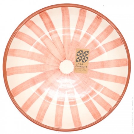 Coupelle motif rayons terracotta