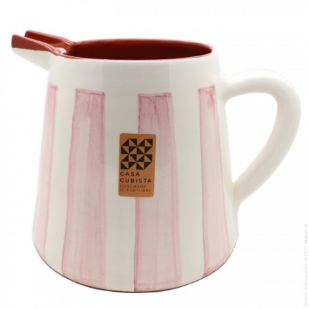 Mauve bold stripe 1L Pitcher