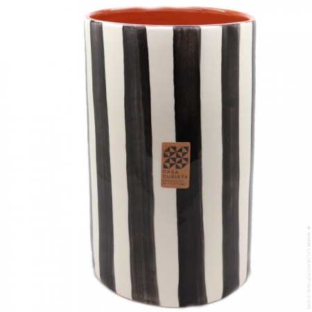 22,5 cm black stripes vase