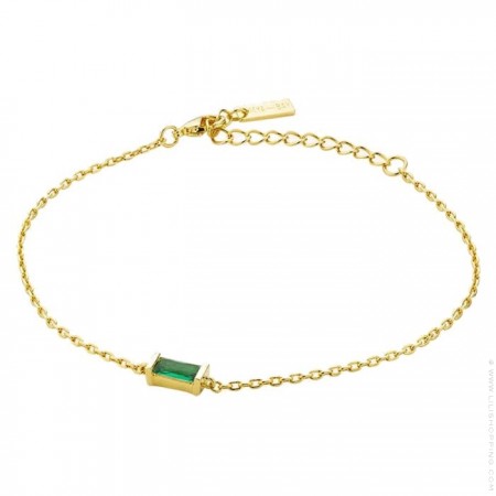 Bracelet green baguette