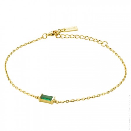Green baguette bracelet