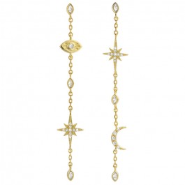 Constellation gold platted earrings