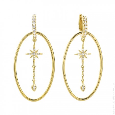 Queens gold platted earrings