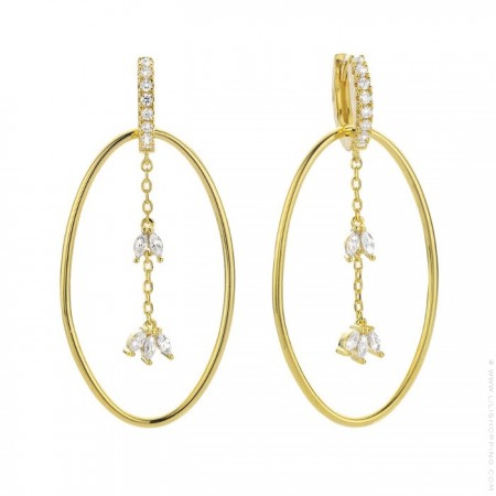 Royal Magnolia gold platted earrings
