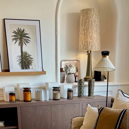 Stoneware table lamp