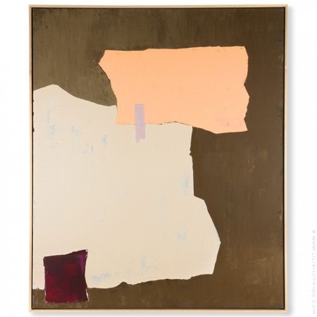 Mustard and nude abstract paint