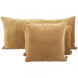 Housse de coussin carré NewDelhi tabac + intérieur