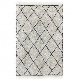 Tapis diamant noir 180 x 120 cm