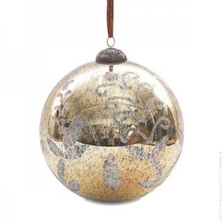 Boule de Noël géante Antique gold 15 cm