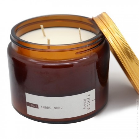 01 black amber (ambru neru) 500 gr scentend candle