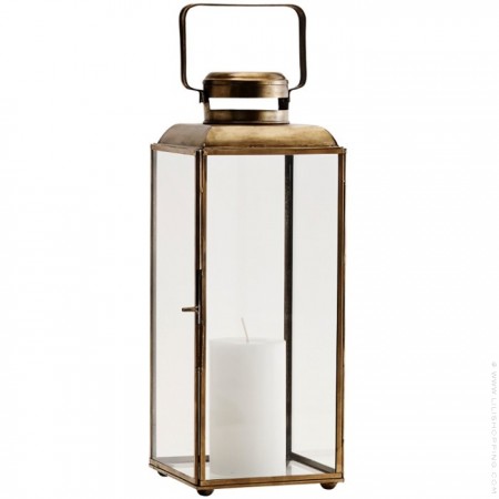 Aged brass lantern