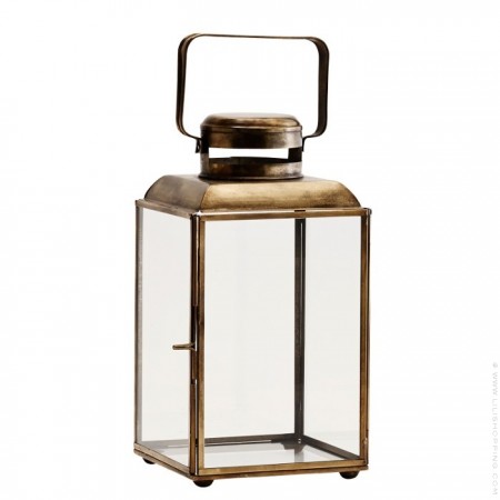 26 cm aged brass lantern