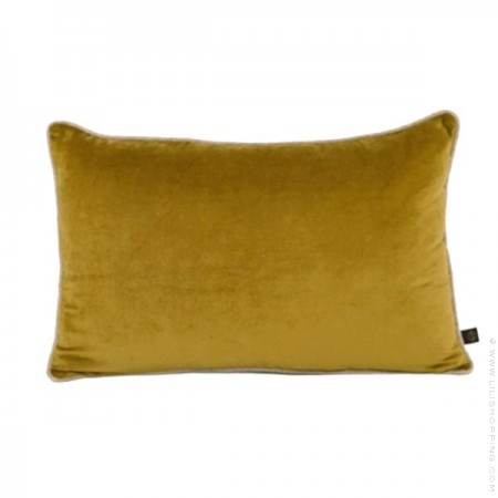 NewDelhi gold rectangular cushion with inner