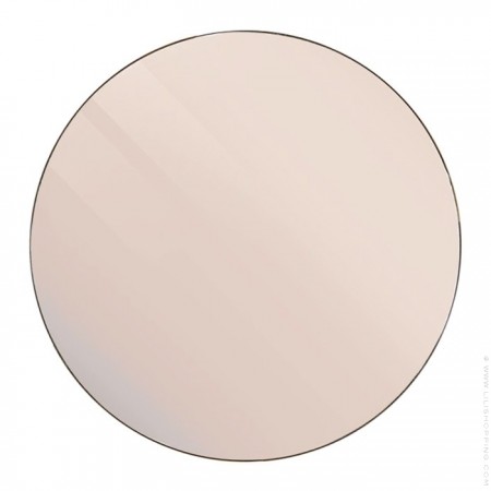 Pink smoked Walls round mirror