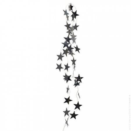 Guirlande étoiles noires laiton antique