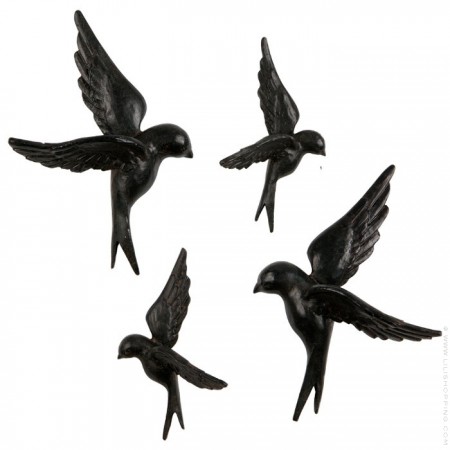 Set of 4 black avaler