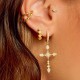 Sevilla cross gold platted earrings