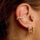 Gold platted Lovely Sparkling hoop earrings