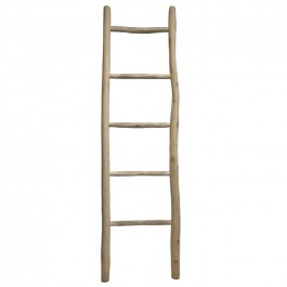 Echelle en bois naturel à 5 barreaux