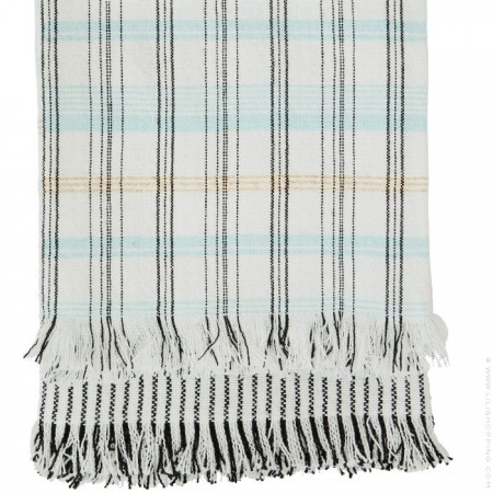 Set of 2 checked and stripped kitchen towel