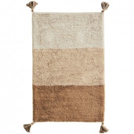 Tufted 3 colours (sand, gingembre root and dijon) cotton bath mat