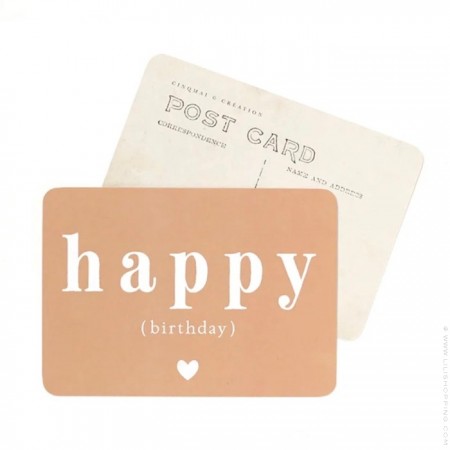 Carte postale Cinq Mai - Happy Birthday rose