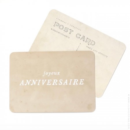 Happy Birthday ochre Cinq Mai postcard